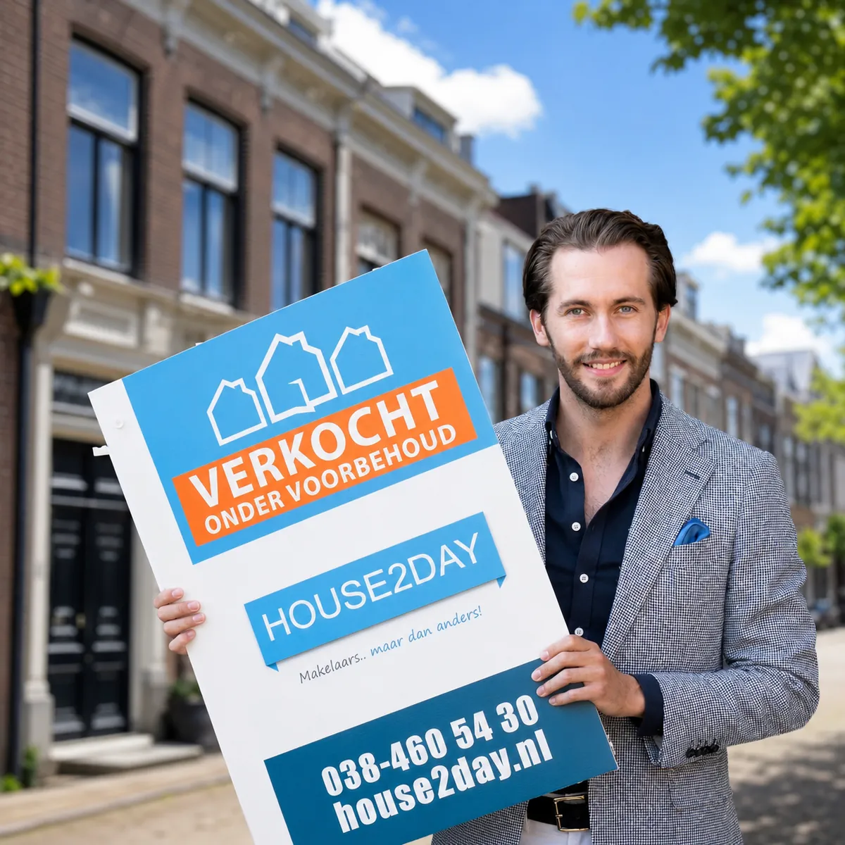 House2Day makelaar in Zwolle met verkocht-bord